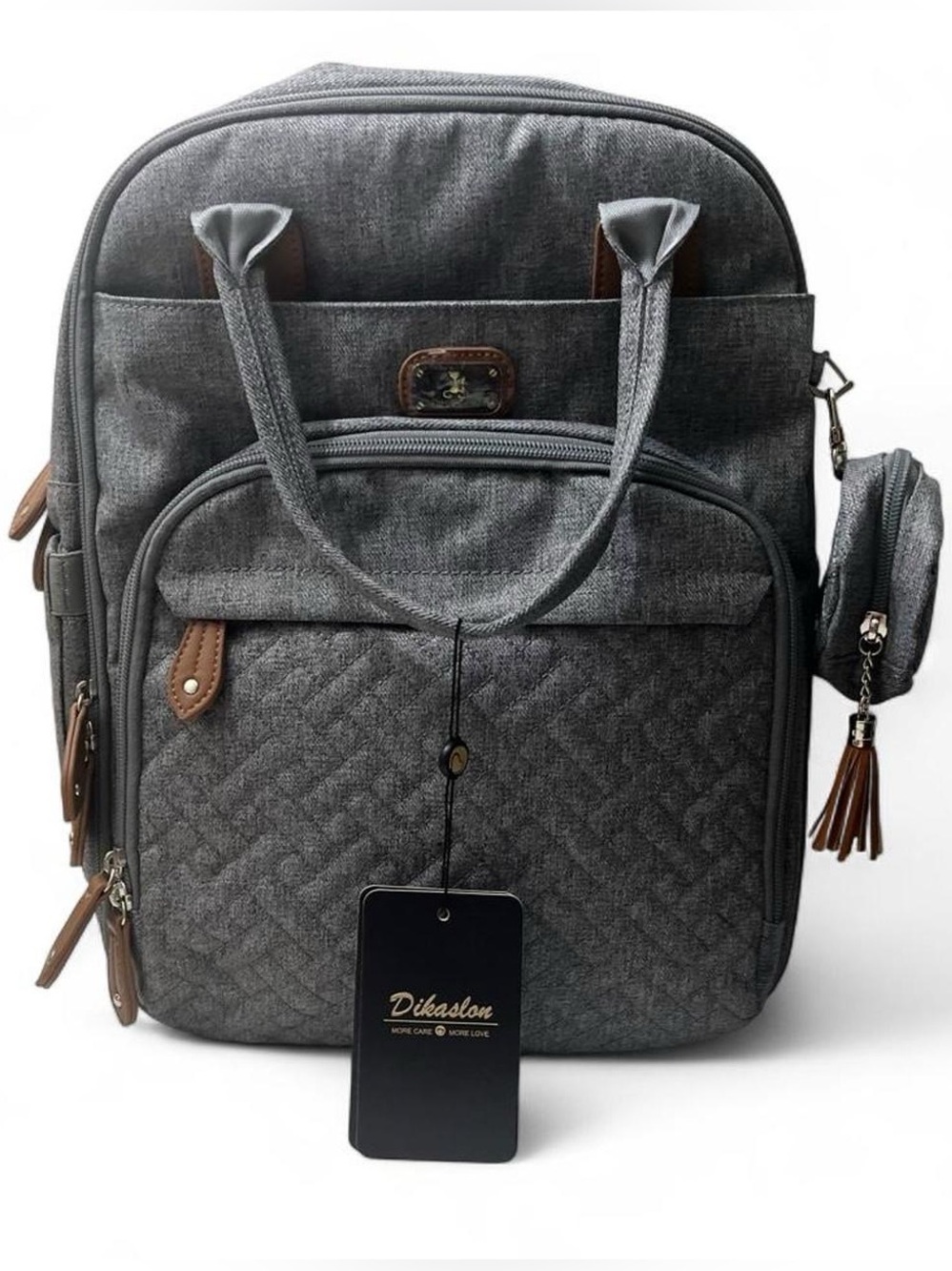 Luxury Unisex Diaper Bag Dikaslon Multiple Pocket Changing Pad Pacifier Case NWT